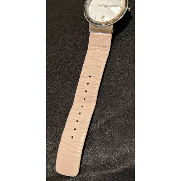 SKAGEN Women's Quartz Watch SKW2165 MOP Crystal Bezel Blush Pink Leather Band - Picture 7 of 16